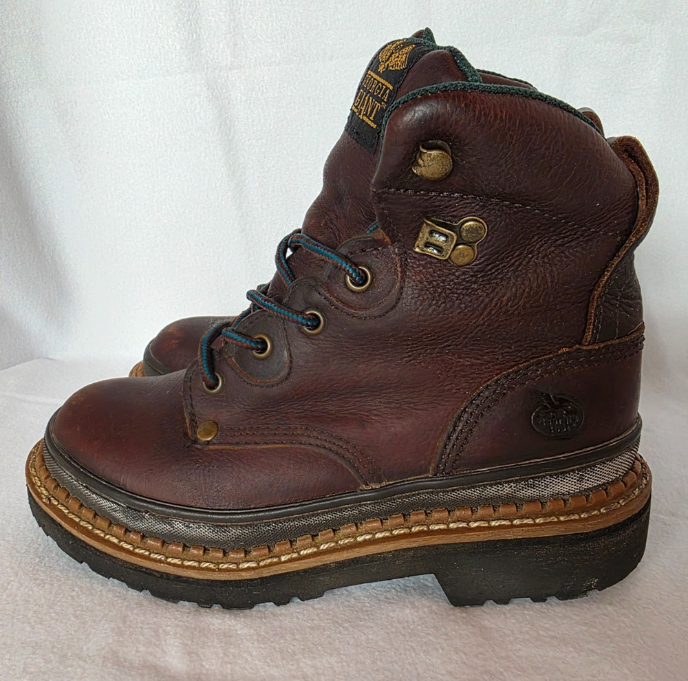 Georgia Giant Steel Toe, G3374, Women's, Size 6M, Dark Brown, Pre-Owned